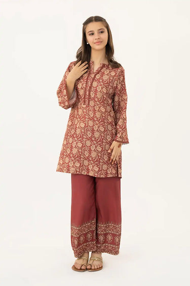 2 Piece - Printed Arabic Lawn Suit
