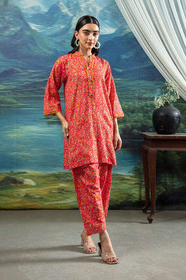 2 Piece - Printed Khaddar Suit