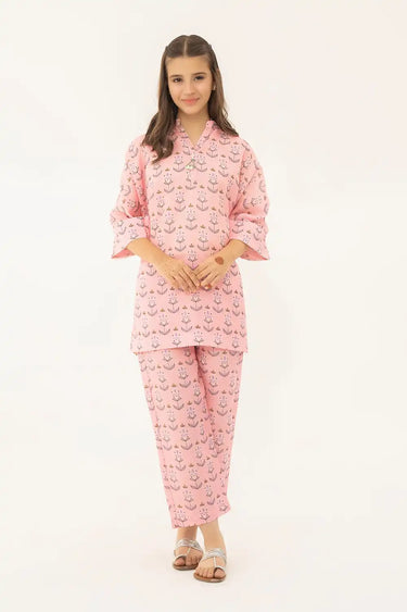 2 Piece - Printed Texture Suit