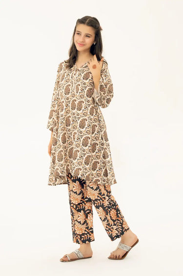 2 Piece - Printed Arabic Lawn Suit