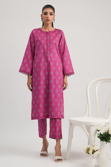 2 Pc Cambric Co - ords Stitched Suit - Prime Point Store