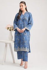 2 Pc Cambric Printed Embroidered Stitched Suit - Prime Point Store