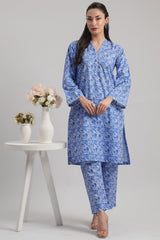 2 Pc Cambric Printed Stitched Suit - Prime Point Store