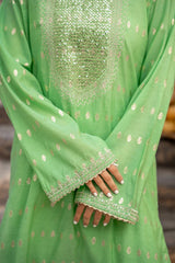 2 Pc Cotton Jacquard Embroidered Stitched Suit - Prime Point Store