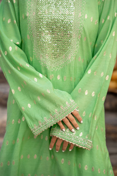 2 Pc Cotton Jacquard Embroidered Stitched Suit - Prime Point Store