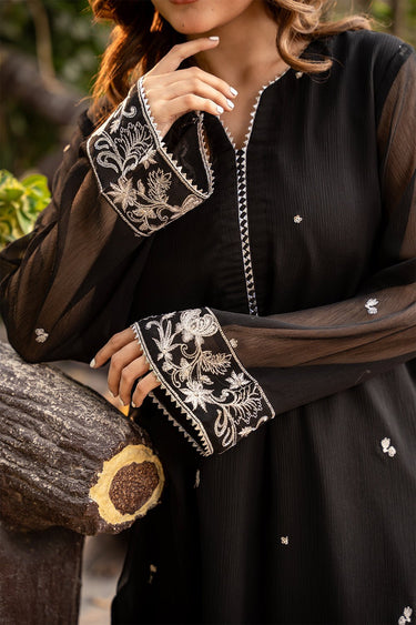 2 Pc Embroidered Chiffon Stitched Suit - Prime Point Store