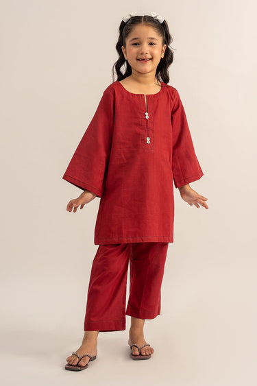 2 Pc Jacquard Suit For Girl - Prime Point Store