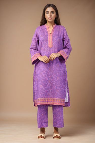 2 Pc Printed Cambric Stitched Co - ords - Prime Point Store