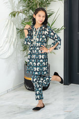 2 Pc Printed Cotton Lawn Suit For Girl - Prime Point Store