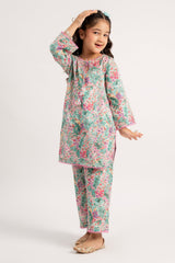 2 Pc Printed Cotton Lawn Suit For Girl - Prime Point Store