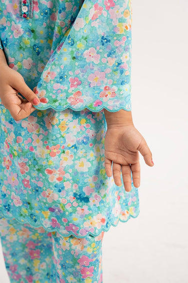 2 Pc Printed Cotton Lawn Suit For Girl - Prime Point Store