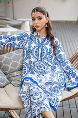 2 Pc Printed Linen Stitched Suit - Prime Point Store