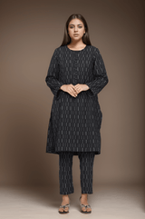 2 Pc Printed Yarn Dyed Stitched Co - ords - Prime Point Store