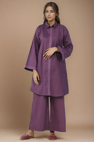 2 Pc Solid Cambric Stitched Co - ords - Prime Point Store