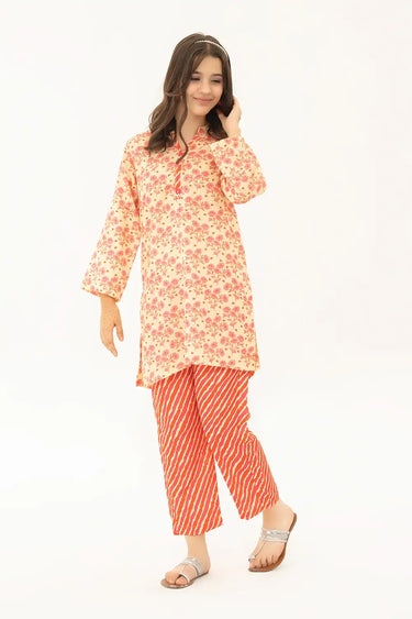 2 Piece - Printed Arabic Lawn Suit
