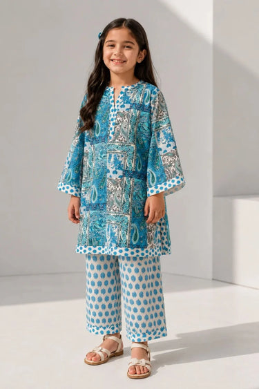 2 Piece - Printed Cambric Suit