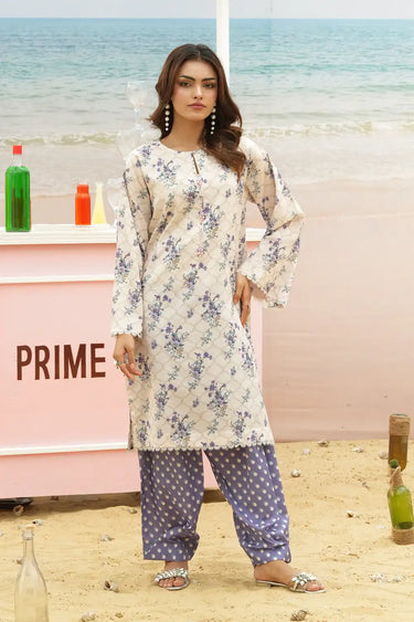 2 Piece - Printed Cotton Lawn Suit