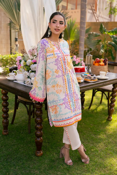 2 Piece - Printed Arabic Lawn Suit