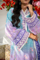 3 Pc Printed Embroidered Raw Silk Unstitched Suit - Prime Point Store