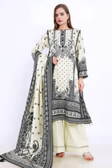 3 Pc Printed Khaddar Stitched Suit - Prime Point Store