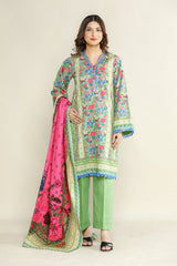 3 Pc Printed Khaddar Unstitched Suit - Prime Point Store