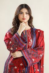 3 Pc Printed Khaddar Unstitched Suit - Prime Point Store