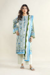 3 Pc Printed Khaddar Unstitched Suit - Prime Point Store