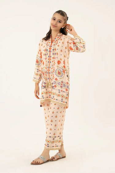 2 Piece - Printed Texture Suit