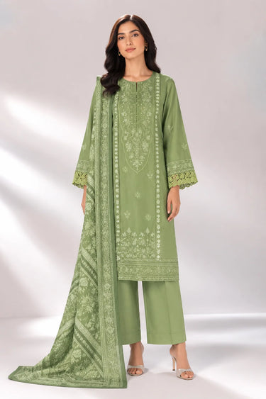 3 PIECE - EMBROIDERED CAMBRIC SUIT