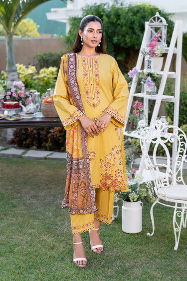 3 Piece - Embroidered Cambric Suit