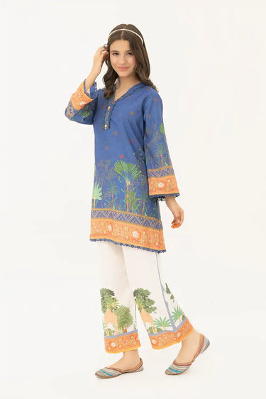 2 Piece - Printed Texture Suit