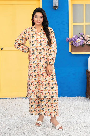 2 Piece - Printed Cotton Lawn Suit