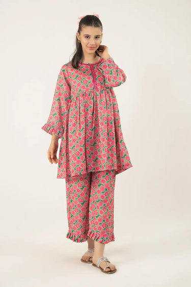 2 Piece - Printed Texture Suit