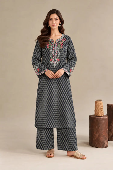 2-PIECE PRINTED CAMBRIC SUIT