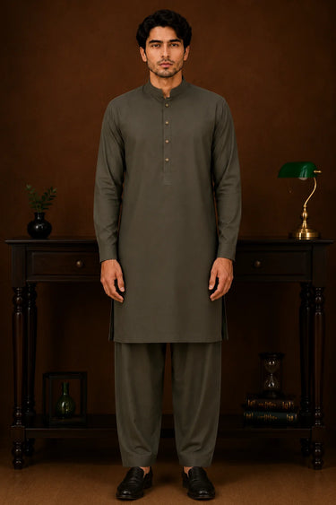 Wash & Wear Suit - Olive
