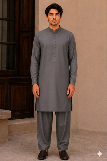 Men's Cotton Kameez Shalwar – GREY