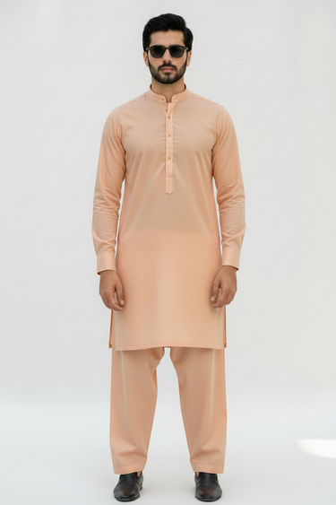 Men's Cotton Kameez Shalwar – PEACH