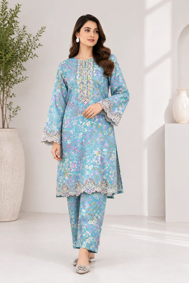 2 Piece - Embroidered Cotton Lawn Suit