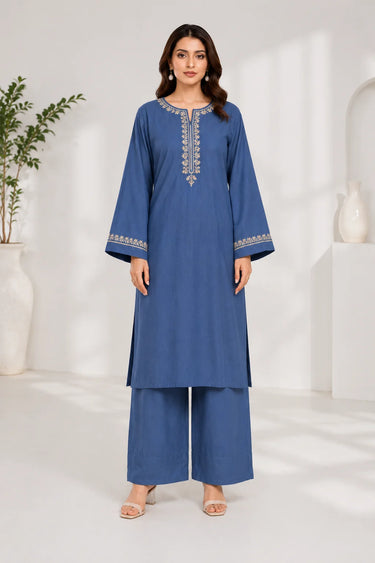 2 Piece - Embroidered Cambric Suit