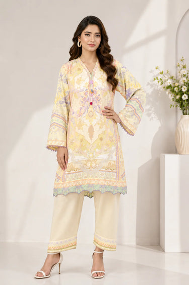 2 Piece - Printed Arabic Lawn Suit