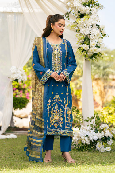 3 PIECE - EMBROIDERED CAMBRIC SUIT
