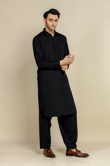 Black PV Kameez Shalwar For Men - Prime Point Store