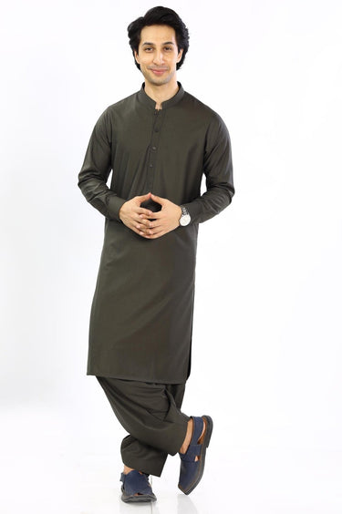Brown Cotton Casual Shalwar Kameez For Men - Prime Point Store