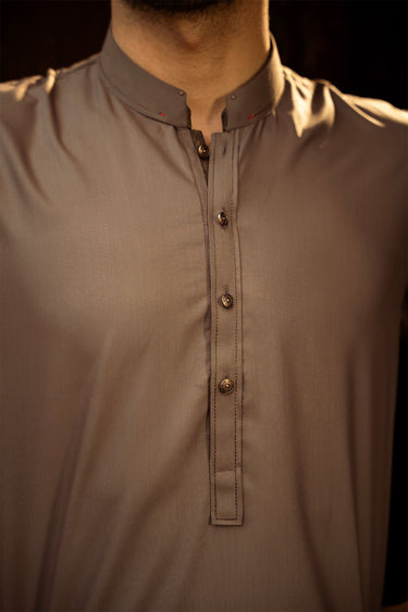 Brown Wash & Wear Shalwar Kameez For Men - Prime Point Store