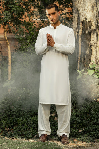 Cream PV Shalwar Kameez For Men - Prime Point Store