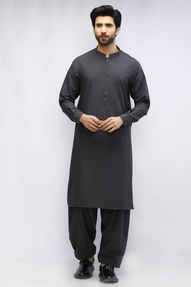 Grey Cotton Casual Shalwar Kameez For Men - Prime Point Store