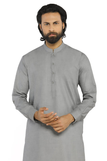 Grey Wash & Wear Men Shalwar Kameez - Prime Point Store