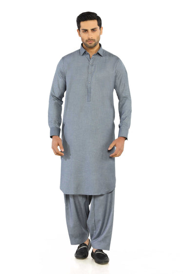 Grey Wash & Wear Shalwar Kameez - Prime Point Store
