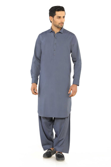 Grey Wash & Wear Shalwar Kameez - Prime Point Store