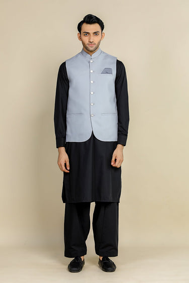 Light Grey Wash & Wear Waist Coat - Prime Point Store